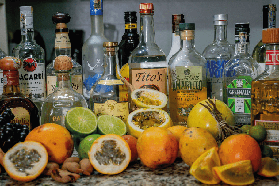 Making cocktail with local flavors